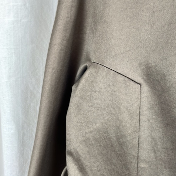 Vintage 90s Y2K Jacket Blazer by ENJOY medium brown shimmer kimono sleeve - Picture 4 of 16